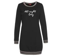 s.Oliver Nachthemd, mit Rippstrickbündchen 44/46, N-Gr schwarz Damen Nachtwäsche Wäsche Nachthemd 44/46, N-Gr schwarz