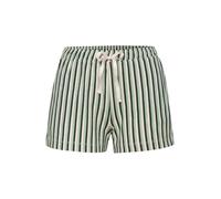 Pyjamashorts S.OLIVER, Damen, Gr. 36/38, N-Gr, weiß (grün, weiß, gestreift), Single Jersey, Obermaterial: 50% Baumwolle, 50% Viskose, gestreift, Basic, Basic kurz, Hosen, Mit schönem Allovermuster (93