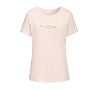 Pyjamaoberteil S.OLIVER, Damen, Gr. 32/34, rosa, Single Jersey, Obermaterial: 50% Baumwolle, 50% Viskose, unifarben, Basic, Basic kurz, Rundhals, Shirts Pyjamaoberteil, mit kleinem Frontprint (2868401