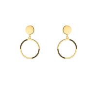 s.Oliver Damen Ohrhänger 2034889 Silber vergoldet Zirkonia schwarz