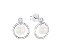 Paar Ohrstecker S.OLIVER "2034410" Ohrringe Gr. Silber 925 (Sterlingsilber)-Perlen, bunt (silberfarben, weiß, kristallweiß) Damen (74134111-0) silberfarben, weiß, kristallweiß