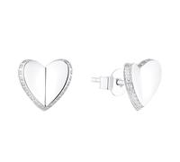 s.Oliver Damen Ohrstecker 2035757 Herz Zirkonia Silber