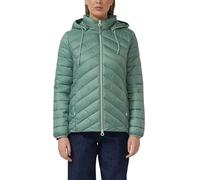 Steppjacke S.OLIVER, Damen, Gr. 44, sage grün, Web, Obermaterial: 100% Polyester, unifarben, tailliert hüftlang, Rundhals, Bündchen, Jacken Steppjacke, mit Kapuze und Kordelzug (44384708-44) sage grün