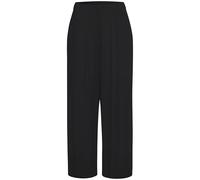 Palazzohose S.OLIVER, Damen, Gr. 42, N-Gr, schwarz, Cru00eape, Obermaterial: 100% Viskose, unifarben, modisch, figurumspielend bodenlang, Hosen, mit breitem Gummizug und Taschen, luftige Stoffhose (86