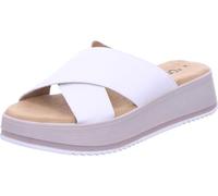 s.Oliver Damen Pantolette mit Kreuzbandage und bequemem Keilabsatz 5-27262-44, Größe:41 EU, Farbe:Weiß