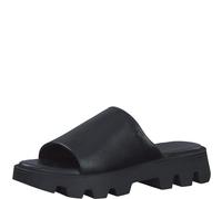 s.Oliver Damen Pantoletten aus Leder mit Dicker Sohle, Schwarz (Black), 36 EU