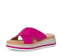 s.Oliver Damen Pantoletten aus Leder Plateau, Rosa (Fuxia), 39 EU