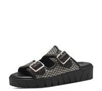 s.Oliver Damen Pantoletten mit Dicker Sohle mit Schnallen, Schwarz (Black Comb.), 36 EU