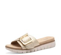 s.Oliver Damen-Pantoletten mit Plateau Vegan Gold (Champagne) Größe 39