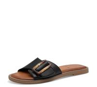 s.Oliver Damen Pantoletten mit Schnalle Vegan, Schwarz (Black), 38 EU