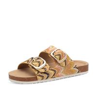 s.Oliver Damen Pantoletten mit Schnallen Bequem, Mehrfarbig (Yellow), 38 EU