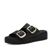 s.Oliver Damen Pantoletten mit Schnallen Plateau, Schwarz (Black), 37 EU