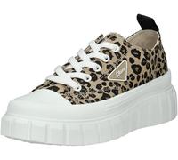 s.Oliver Damen Plateau Sneaker aus Stoff Bequem, Mehrfarbig (Leopard), 39 EU