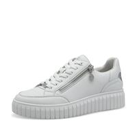 s.Oliver Damen Plateau Sneaker mit Reißverschluss Vegan Weiß Gr. 41