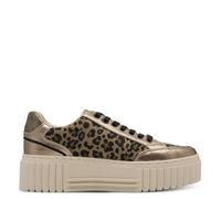 s.Oliver Damen Plateau Sneaker Platform Vegan, Mehrfarbig (Leopard), 38 EU