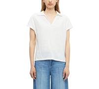 s.Oliver Damen Poloshirt - Relaxed Fit, Flammgarn-Jersey, ärmellos, V-Ausschnitt