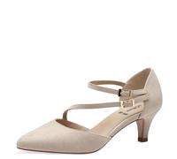 s.Oliver Damen Pumps mit Riemen Spitz Elegant, Beige (Beige), 39 EU