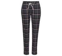 Pyjamahose S.OLIVER, Damen, Gr. 40/42, N-Gr, rot (bordeaux, kariert), Single Jersey, Obermaterial: 50% Baumwolle, 50% Viskose, kariert, schmal knöchellang, Hosen Pyjamahose, mit Allover-Druck (2193695