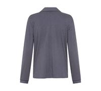 Pyjamaoberteil S.OLIVER, Damen, Gr. 40/42, dunkelblau, gestreift, Single Jersey, Obermaterial: 50% Baumwolle, 50% Viskose, gestreift, bequem hüftlang, V-Ausschnitt, eingesetzt Manschette, Shirts, mit 
