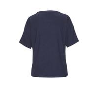 Pyjamaoberteil S.OLIVER, Damen, Gr. 40/42, dunkelblau, meliert, Rippware, Obermaterial: 92% Viskose, 8% Elasthan, meliert, lässig geschnitten, Rundhals, Shirts, Aus weicher Rippqualität (71006010-40) 