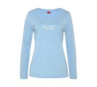 s.Oliver Langarm-Schlafshirt blau