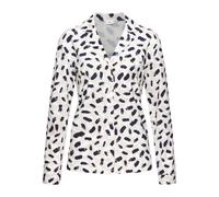 S.OLIVER Damen Pyjamaoberteil rosa-gemustert Gr.40/42