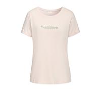 Pyjamaoberteil S.OLIVER, Damen, Gr. 36/38, rosa, Single Jersey, Obermaterial: 50% Baumwolle, 50% Viskose, unifarben, Basic, Basic kurz, Rundhals, Shirts, Mit kleinem Frontprint (28684018-36) rosa