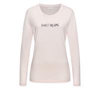 Longsleeve S.OLIVER, Damen, Gr. 40/42, rosa, Single Jersey, Obermaterial: 50% Baumwolle, 50% Viskose, bedruckt, unifarben, Basic lang, Rundhals, Shirts, Mit kleinem Frontprint (87196921-40) rosa