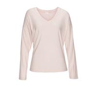 Pyjama-Oberteil mit V-Ausschnitt und Ripp-Struktur 44/46 pink 6010782.784.44_46