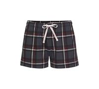 Pyjamashorts S.OLIVER, Damen, Gr. 32/34, N-Gr, rot (bordeaux, kariert), Single Jersey, Obermaterial: 50% Baumwolle, 50% Viskose, kariert, Basic kurz, Hosen, im Allover-Druck (76666342-32) bordeaux, ka