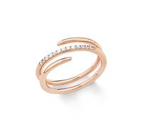 s.Oliver Damen-Ring 925 Silber teilvergoldet Zirkonia weiß - 20186M