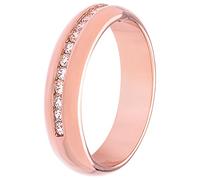 s.Oliver Damen-Ring 925 Sterling Silber rosévergoldet Zirkonia weiß