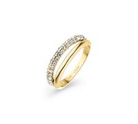 s.Oliver Damen Ring aus Edelstahl mit funkelnden Details | Wasserfest, hautfreundlich, alltagstauglich, perfekte Geschenkidee