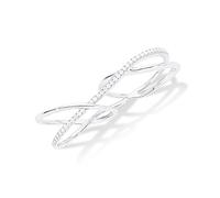 s.Oliver Damen-Ring Doppel-X 2 Finger 925 Silber rhodiniert Zirkonia weiß 201252