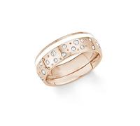 s.Oliver Damen-Ring Emailliert IP Rose Edelstahl Zirkonia weiß Gr. 56 (17.8)-2012557