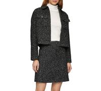 Kurzer Bouclé-Rock mit verdecktem Reißverschluss 38 schwarz 2156612.9999.38