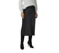 Satin-Rock in Midi-Länge 46 schwarz 2173927.9999.46