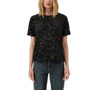 s.Oliver Damen Samtshirt mit Pailletten Pailletten-Shirt (1er Pack)