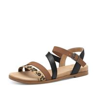 s.Oliver Damen Sandalen flach Bequem Sommer, Mehrfarbig (Leopard Comb.), 40 EU