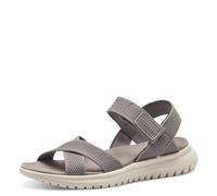 s.Oliver Damen Sandalen flach mit Klettverschluss Elastisch, Braun (Taupe), 38 EU