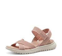 s.Oliver Damen Sandalen flach mit Klettverschluss Elastisch, Rosa (Old Rose), 39 EU