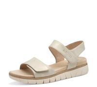 s.Oliver Damen Sandalen flach mit Klettverschluss Vegan, Gold (Champagne), 42 EU