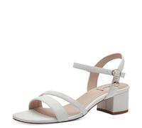 s.Oliver Damen Sandalen mit Absatz Elegant Bequem, Weiß (White), 37 EU