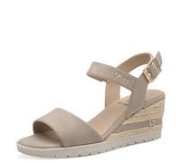 s.Oliver Damen Sandalen mit Keilabsatz Sommer, Beige (Light Taupe), 38 EU
