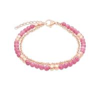 s.Oliver Armband - zweireihig aus Edelstahl und mit Beads
