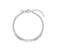 s.Oliver Bracelet - Elegantes Armband aus poliertem Edelstahl - silber - Rolokette verstellbar bis 21 cm - wasserfest & hautfreundlich