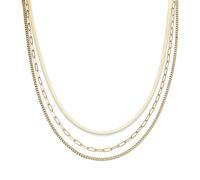 s.Oliver Damen Schmuck - Dreireihige Sleek Halsketten, Armbänder und Fußketten aus Edelstahl in verschiedenen Farben - Modern, Zeitlos & Alltagstauglich