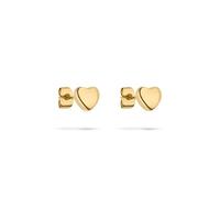 s.Oliver Ohrstecker Tiny Hearts – Edelstahl, gold, herzförmig, hautfreundlich – Damen