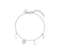 s.Oliver Bracelet - Elegantes Armband aus poliertem Edelstahl - silber - Rolokette verstellbar bis 21 cm - wasserfest & hautfreundlich
