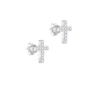 s.Oliver Damen Schmuck - Halsketten, Armbänder, Ohrstecker & Creolen aus Silber mit Kreuzanhänger und funkelnden Steinen - Symbolisch & Elegant - Perfekte Geschenkidee